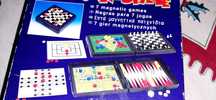7 jogos magnéticos tradicionais, xadrez, Gamão, Loto, damas etc...
