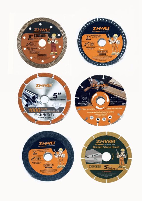Диск алмазний відрізний по металу, дереву, стеклу 125 ZHIWEI