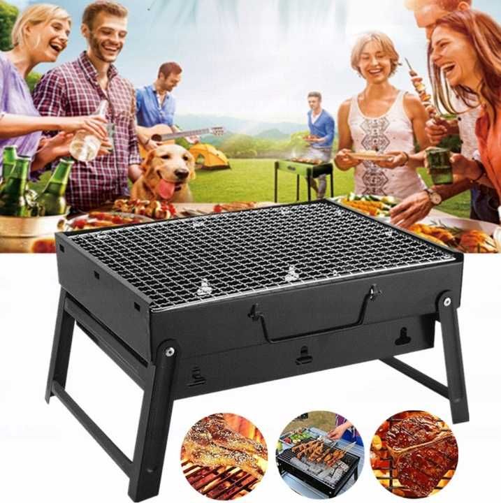 GRILL Ogrodowy Turystyczny Węglowy Przenośny BBQ Składany Mały