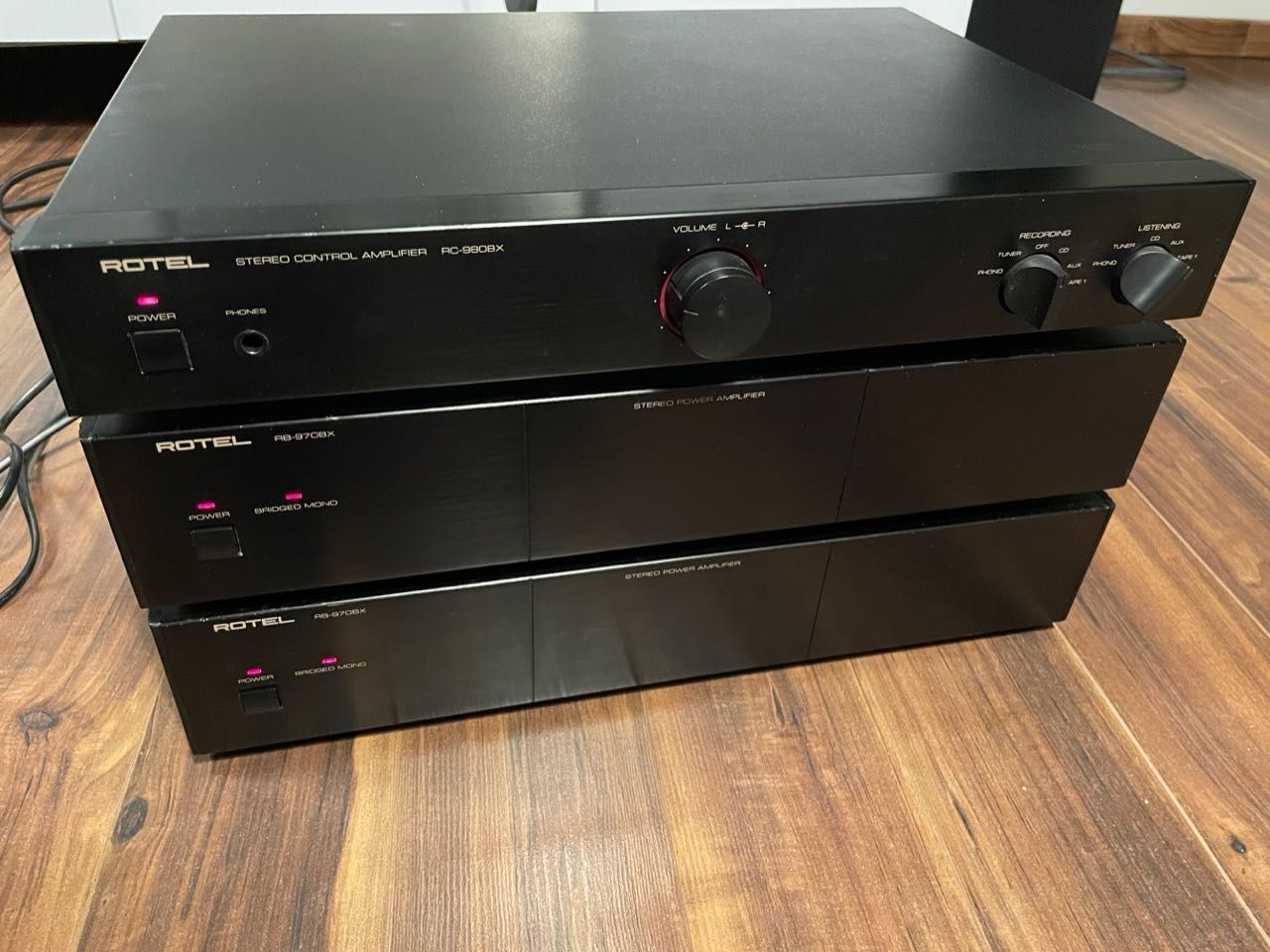Stereo 2x wzmacniacz Rotel RB-970BX + preamp Rotel RC980BX