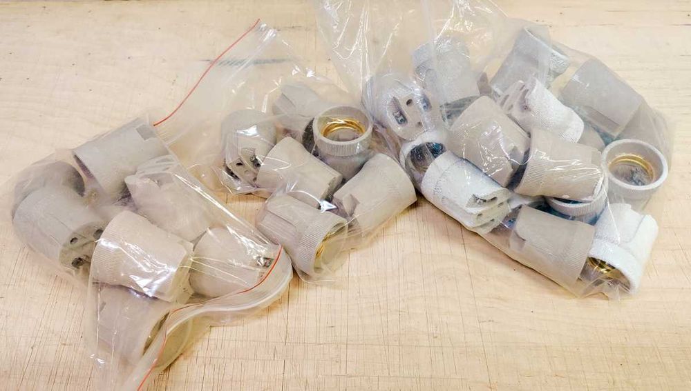 30x oprawka ceramiczna gniazdo na żarówkę E27 - remont, budowa