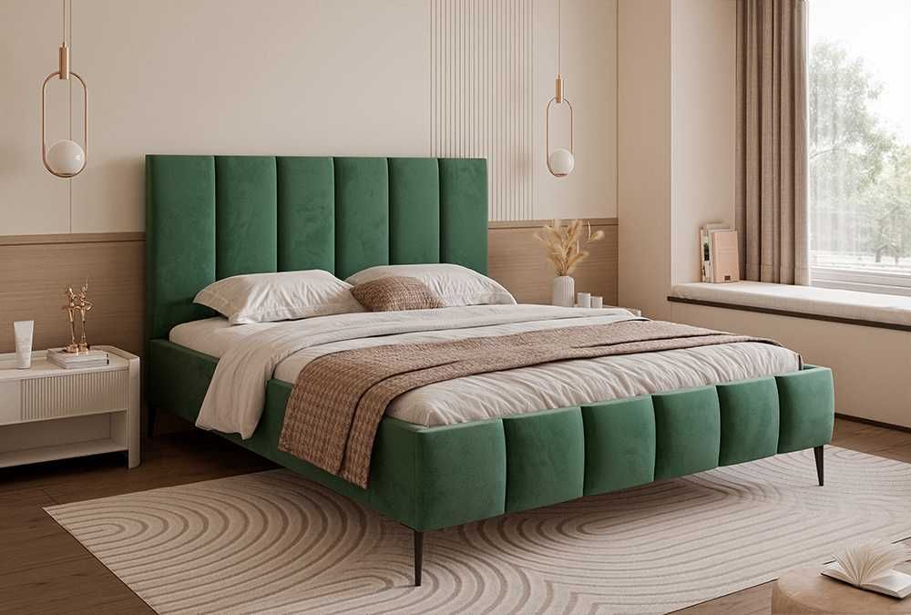 Łóżko tapicerowane OFELIA z pojemnikiem na pościel DARMOWA DOSTAWA