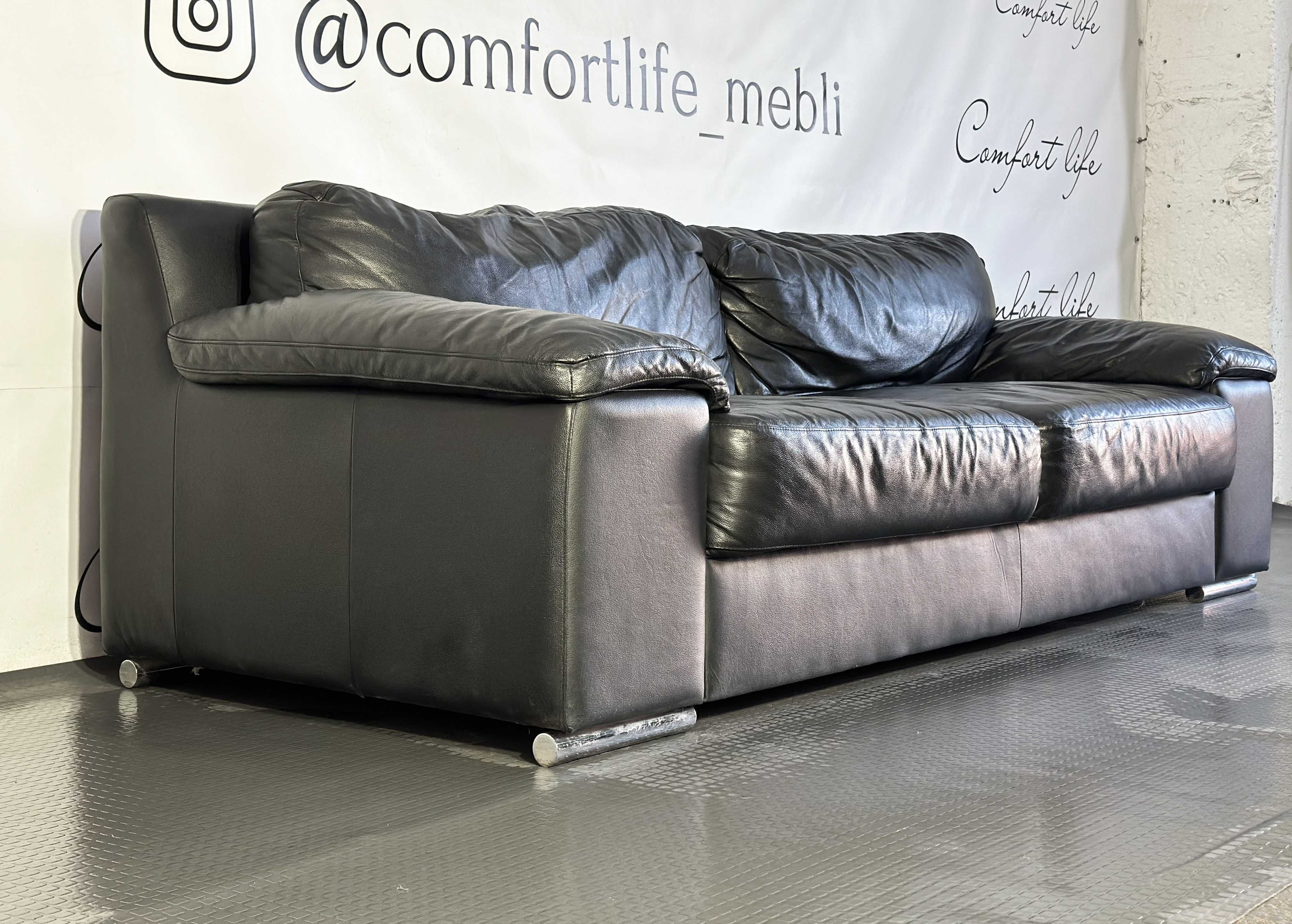 Чорний шкіряний диван/шкіряні дивани/меблі з Європи для дому/офісу