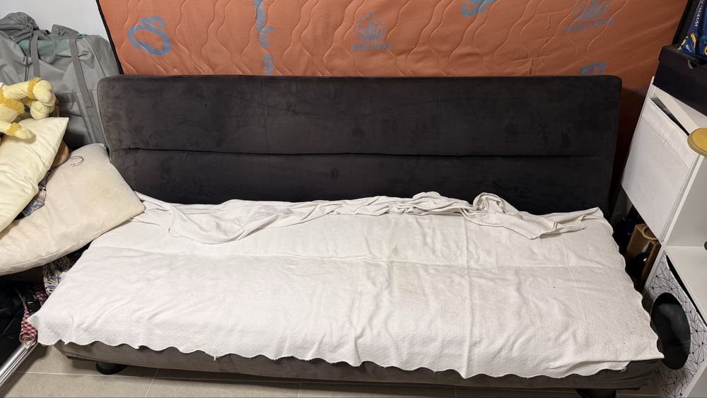 sofa cama  articulado preto