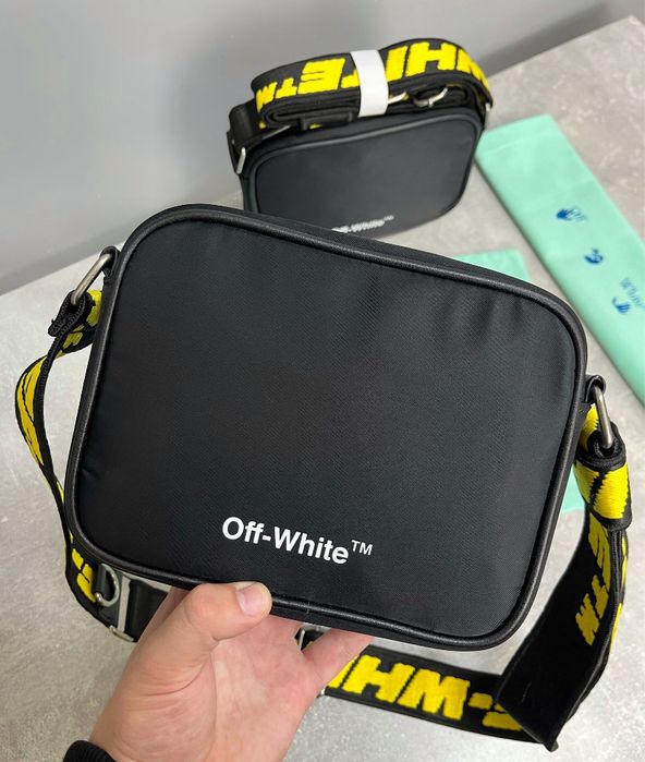 Off-White Hard Core сумка чорна через плече нейлонова чоловіча мужская