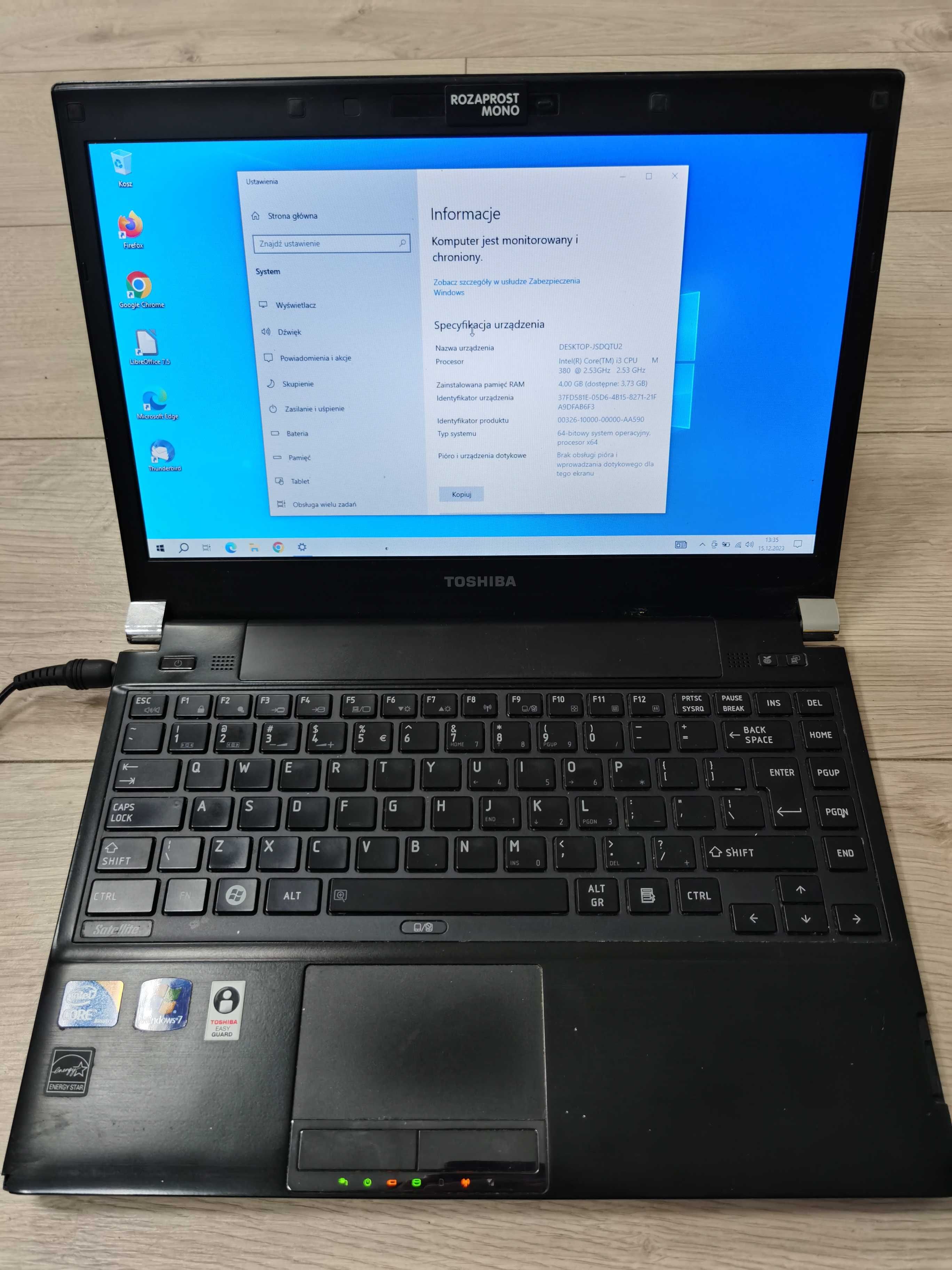 Laptop toshiba satellite R630-14N