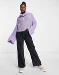 Asos Design 34 Xs Sweter Fioletowy Z Golfem H12534