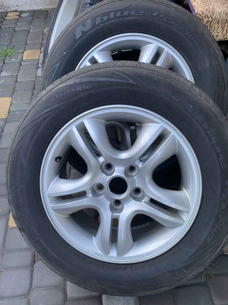 4 Колеса на алюмінєвих оригінальних дисках  16'' kia sportage 2 5x114