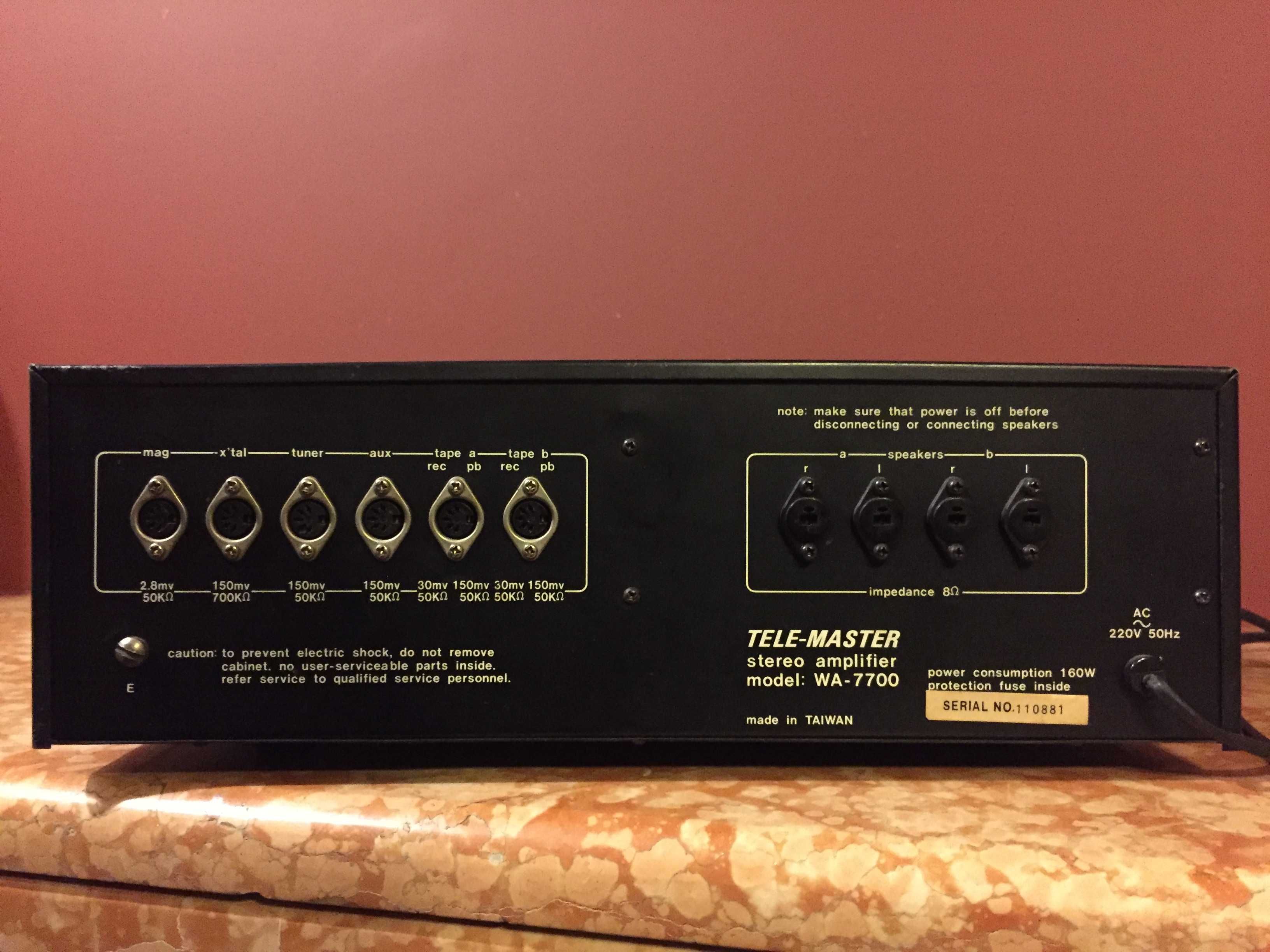 Tele-Master Wa-7700 Wzmacniacz Stereo Wymaga serwisu