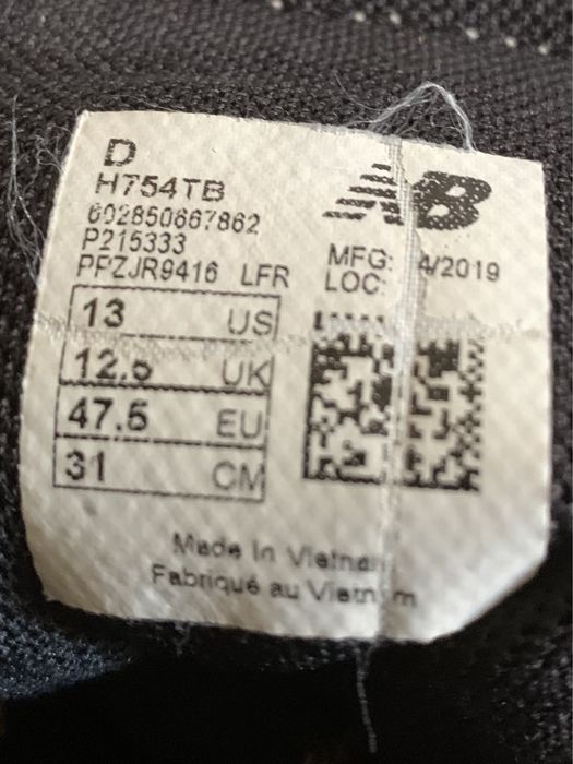 Кросівки new balance H754 TB  45-46 розмір