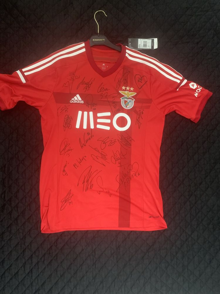 Camisa SL Benfica 2014–2015 Oficial Nº10 Leandro – Autografada