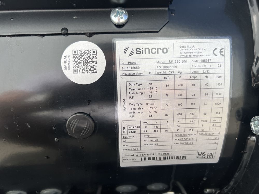 Agregat Prądotwórczy na WOM FOGO AgroVolt AV 65 R, 1 mth