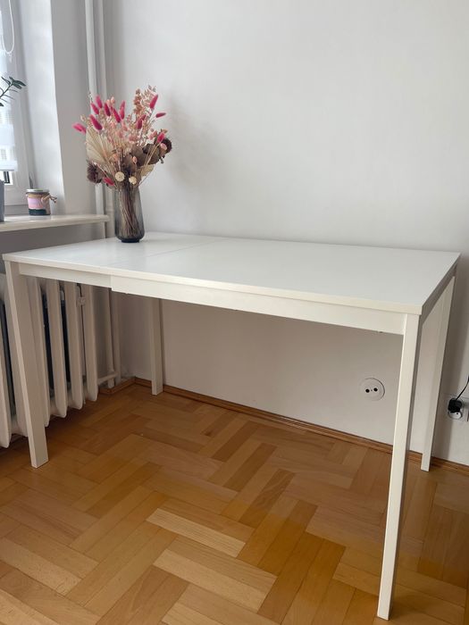 Stół kuchenny do jadalni biały rozkładany Ikea