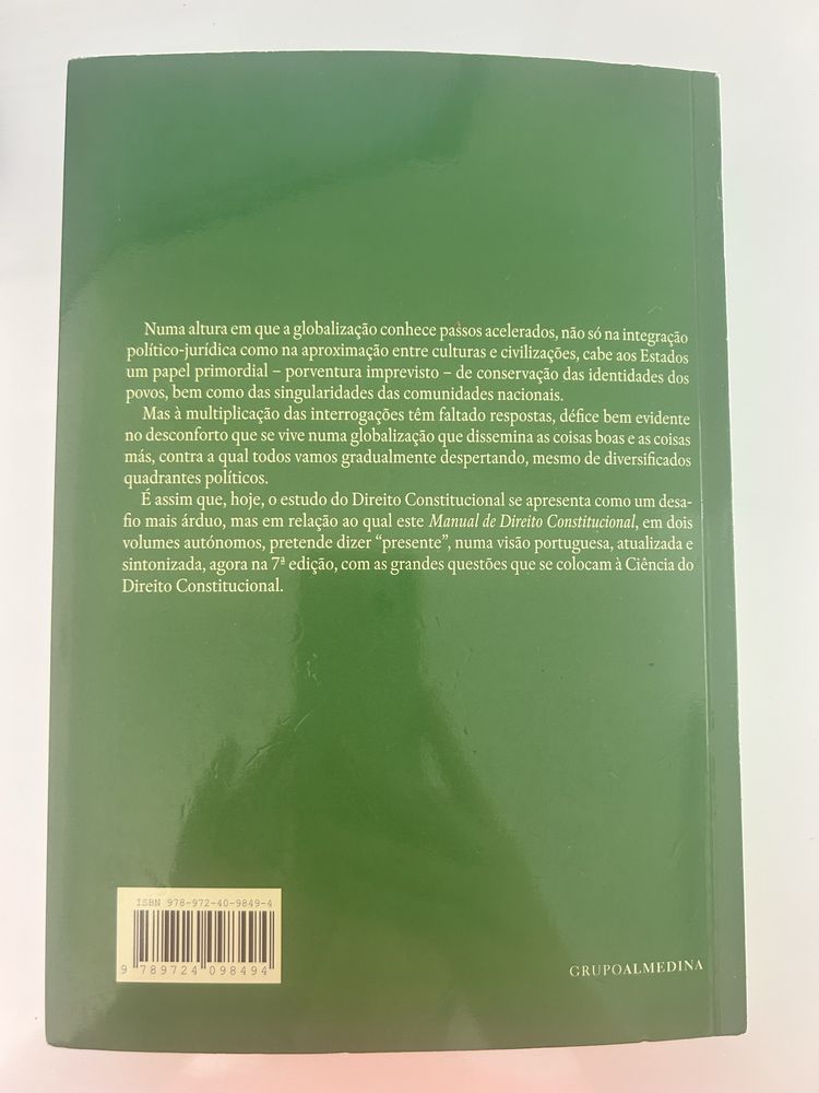 Manual de Direito Constitucional I e II
