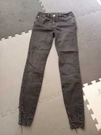 Czarne spodnie jeans skinny rurki S