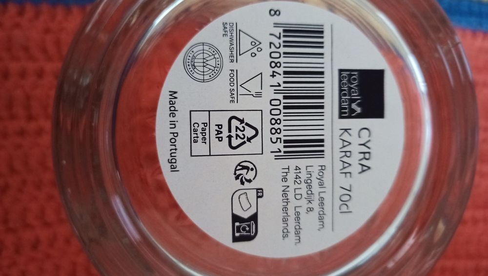 Karafka ze szkła, stylizowana na stary kryształ, 0,7L, nieużywana