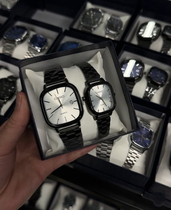 Часы Касио парные, мужские и женские часы Casio в подарочной упаковке