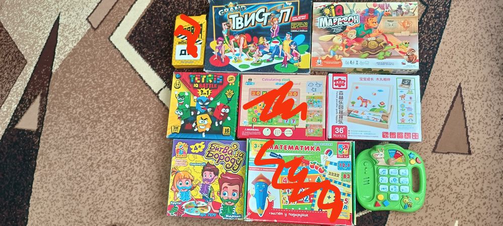 Розвиваючі ігри, доміно, конструктор ліпучка, кубики