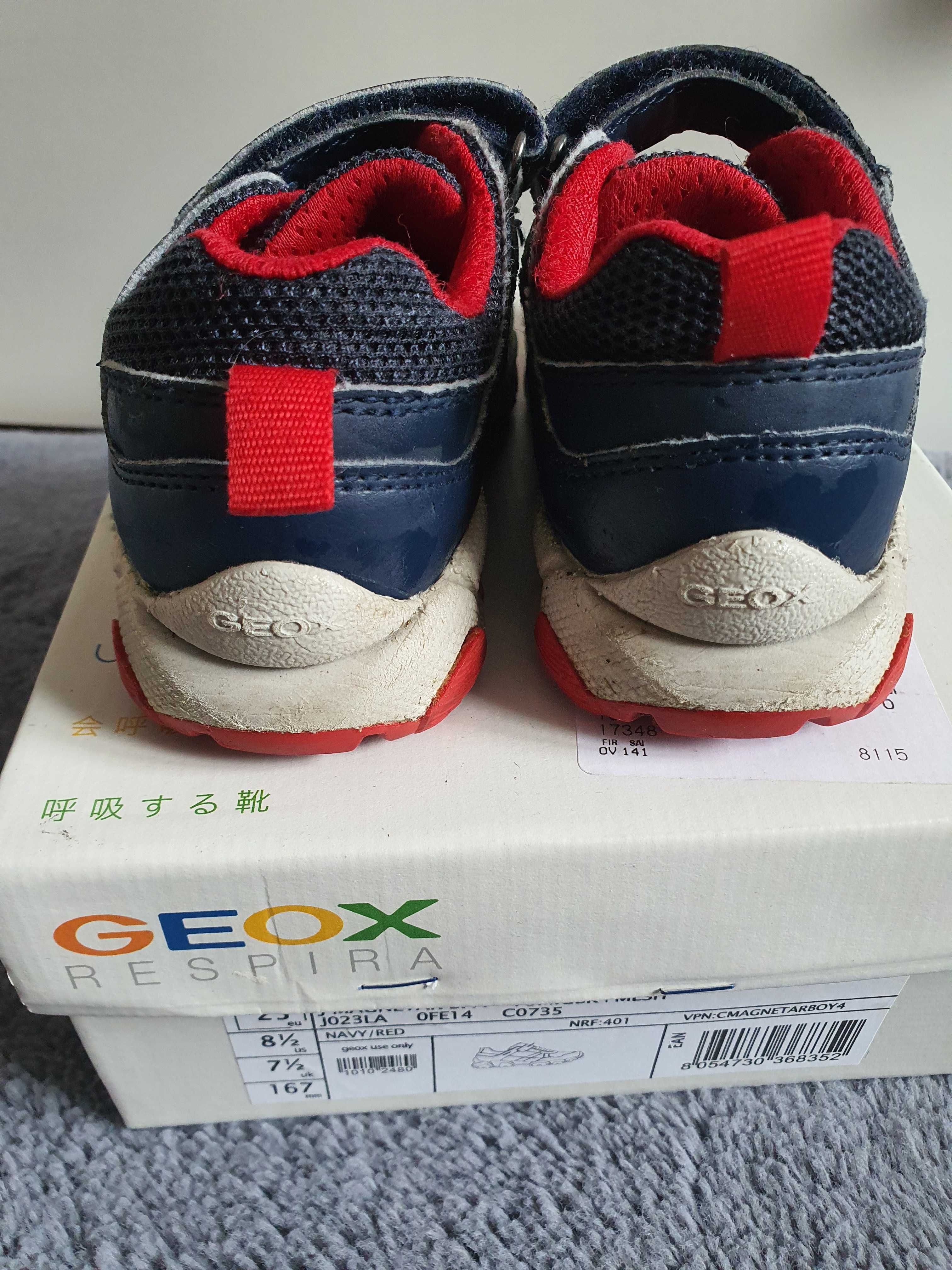 Buty Geox granatowo-czerwone rozmiar 25 rzepy