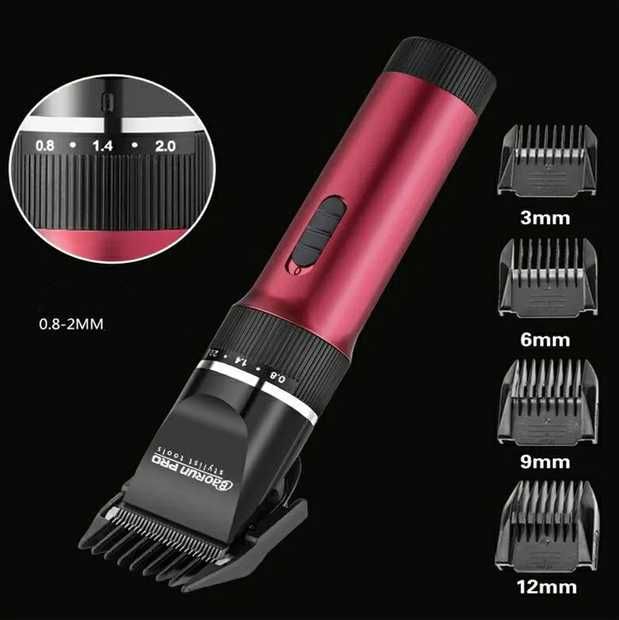 Бездротова машинка для стрижки тварин Baorun P6 + насадки