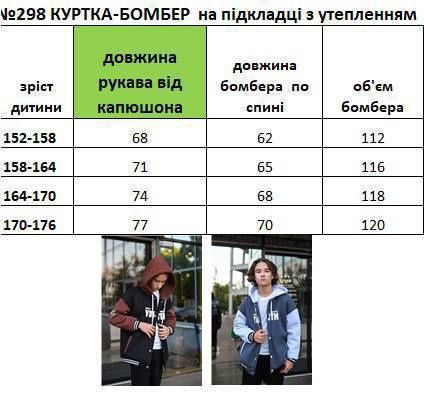 ‼️Підліткова утеплена куртка бомбер для хлопчика.Р.152,158,164,170,176
