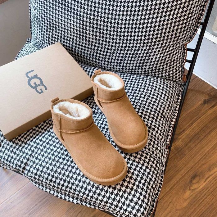 Brązowe u-Gg nowe mini śniegowceBrązowe nowe mini śniegowce r.37