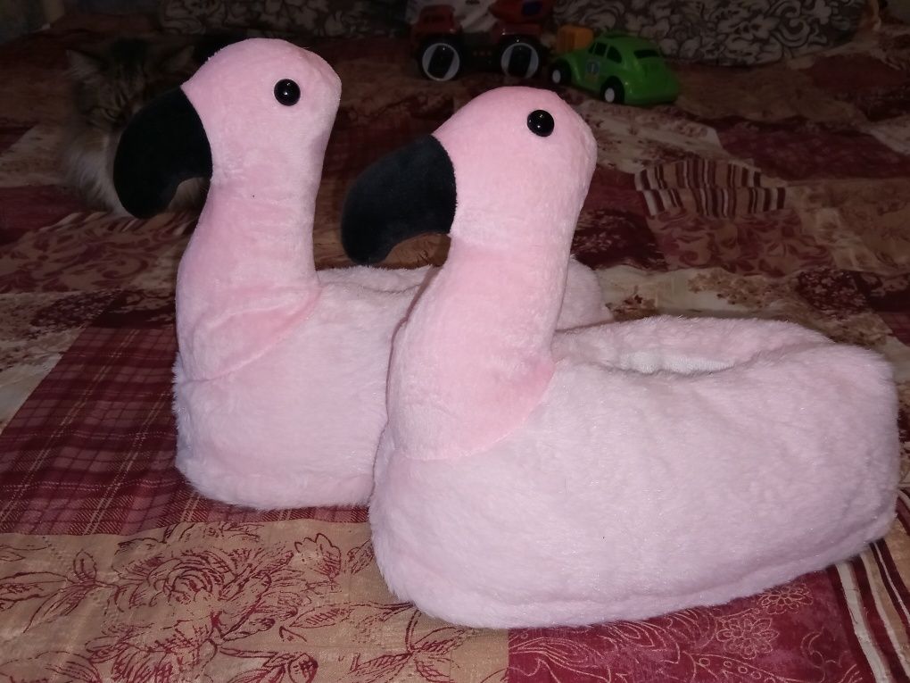 Домашние тапочки Фламинго