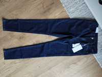 Rozmiar S 36, Vila jeansy skinny, granatowe spodnie jeansowe