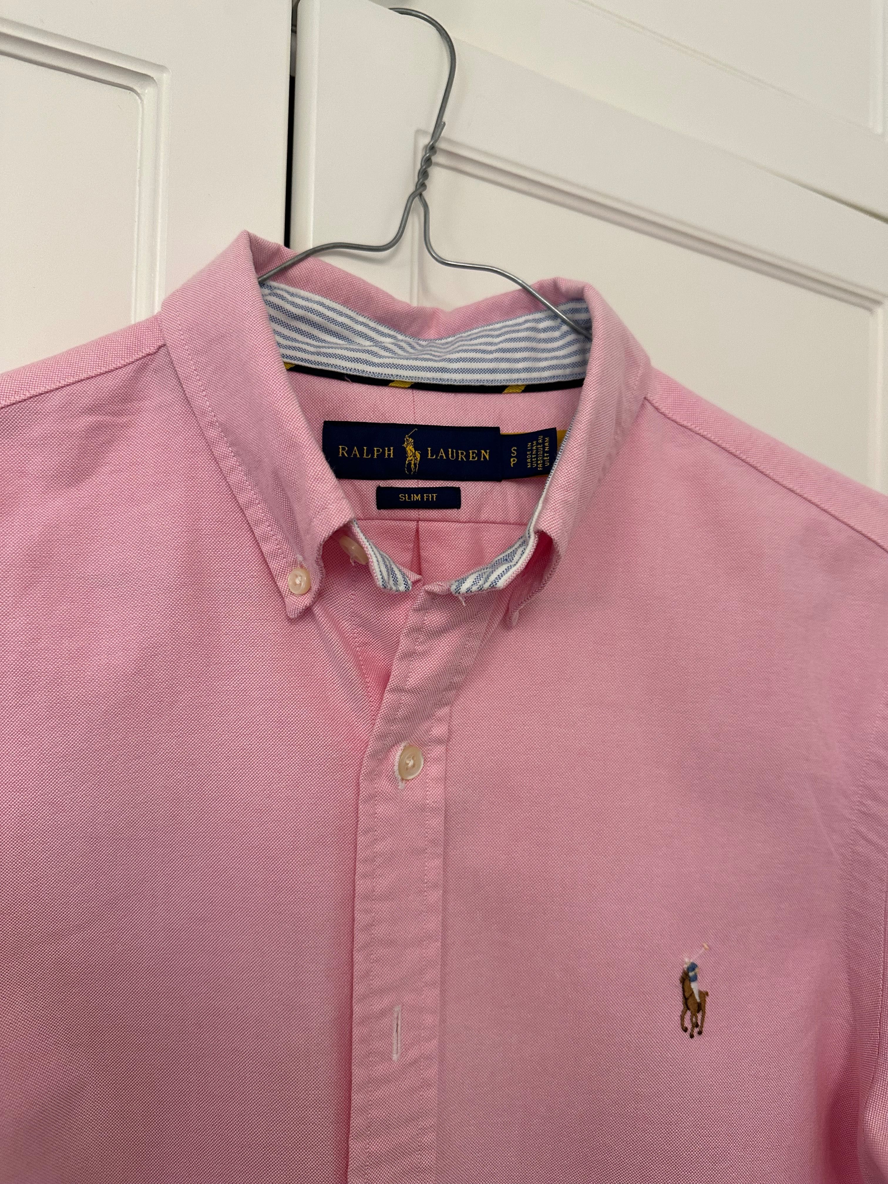 Koszula męska Polo Ralph Lauren, slim fit, S, różowa