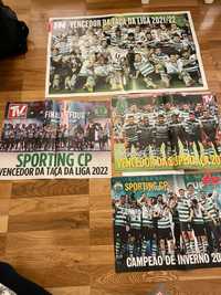 Posters Sporting SCP vencedor taça liga, portugal e allianz cup
