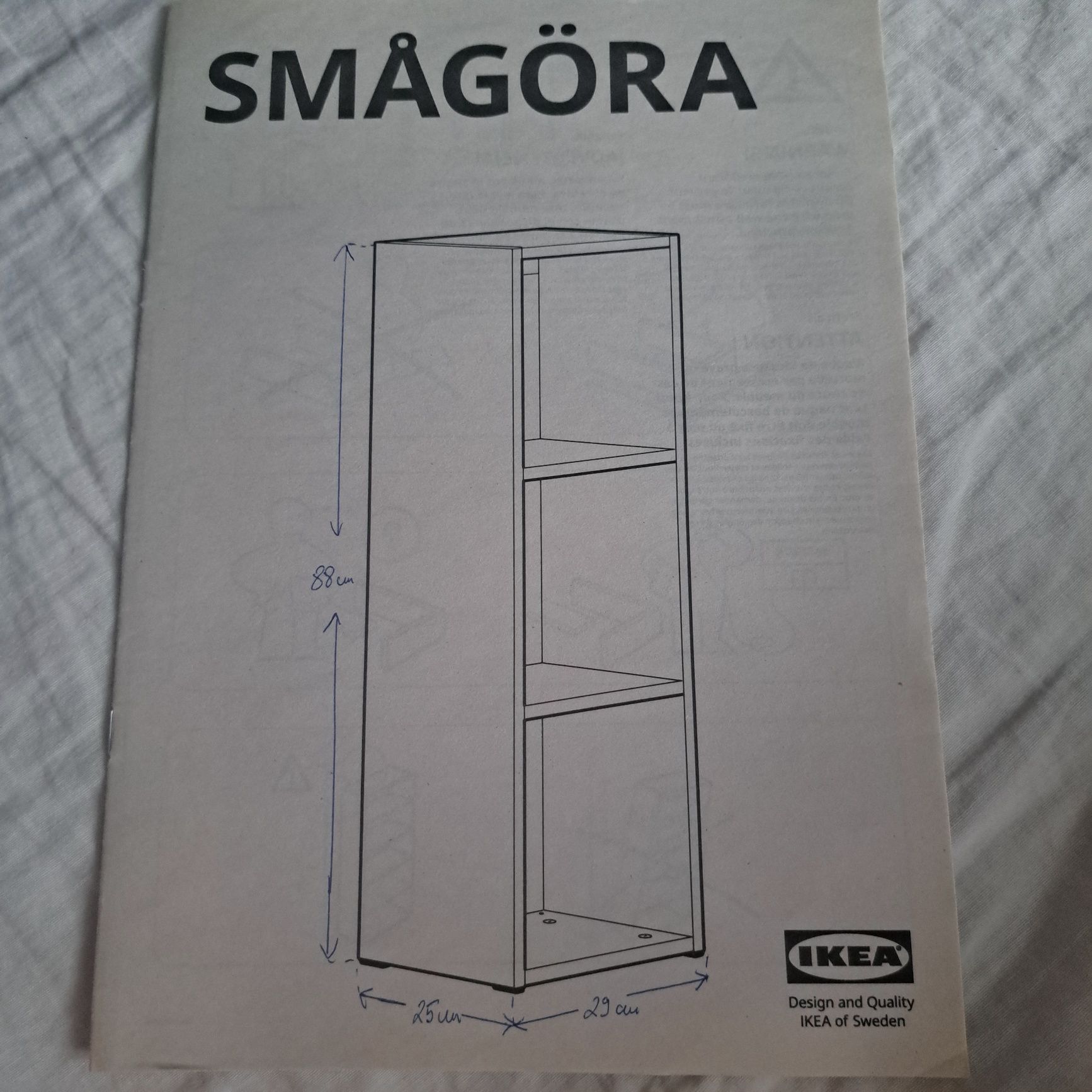 Regał ścienny SMAGORA Ikea biały 88/29/25