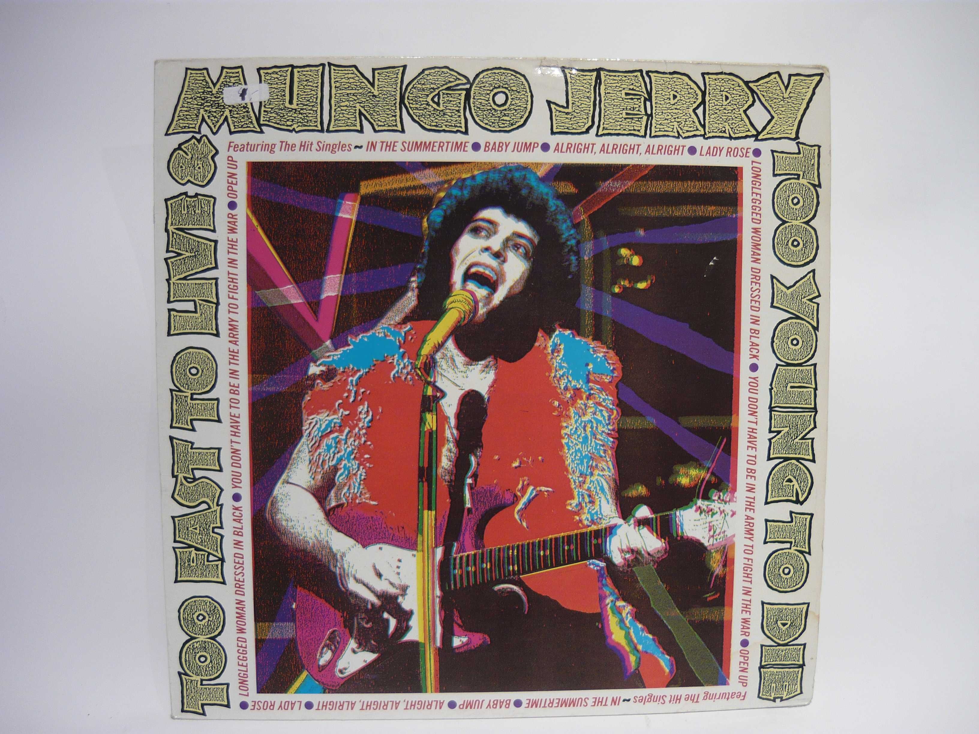 Mungo Jerry - Too Fast To Live & Too Young To Die winyl retro