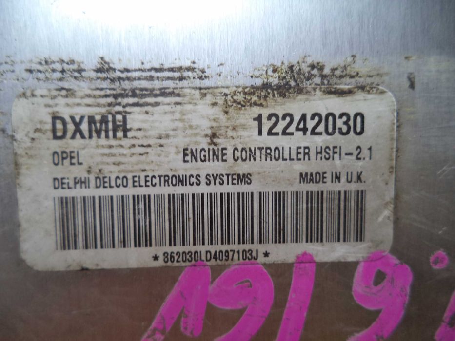Блок управления двигателем Opel Astra G Opel Vectra B (1,6) (12242030)