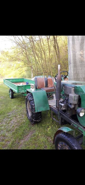 Traktor SAM S 15 + przyczepa + pług do sniegu