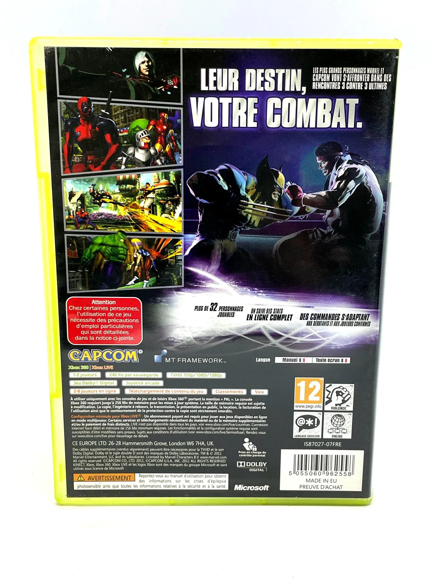 Marvel vs Capcom 3 Fate of Two World Xbox 360 Po Angielsku