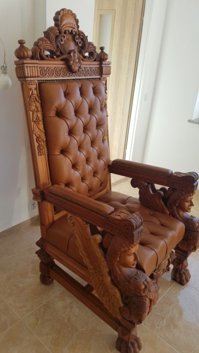 Krzesła tron królewski krzesło Mikołaja impreza sylwester urodziny