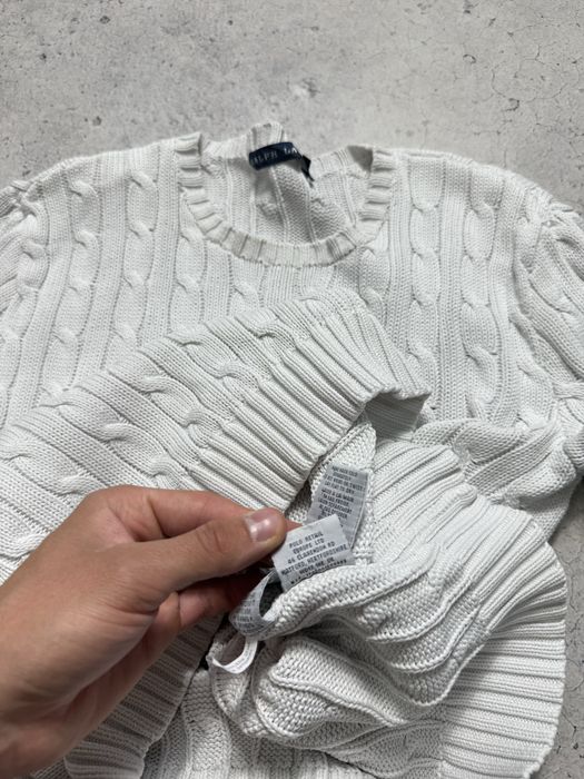 Женский Вязаный Свитер Polo Ralph Lauren Оригинал Белый M-L