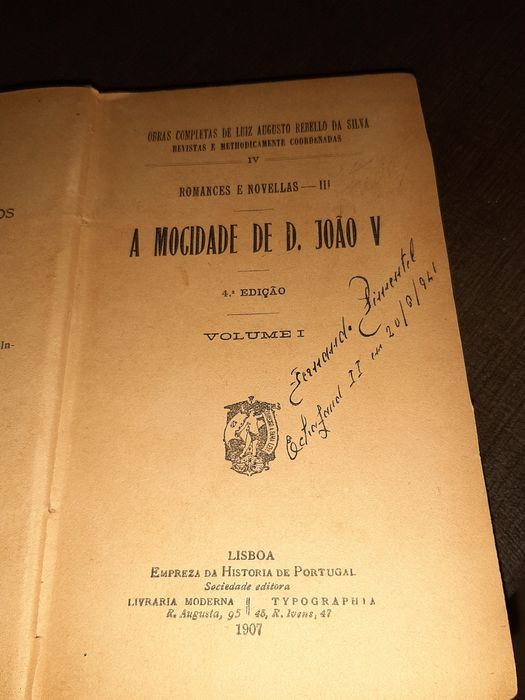 A Mocidade de D. JOÃO  ano 1907