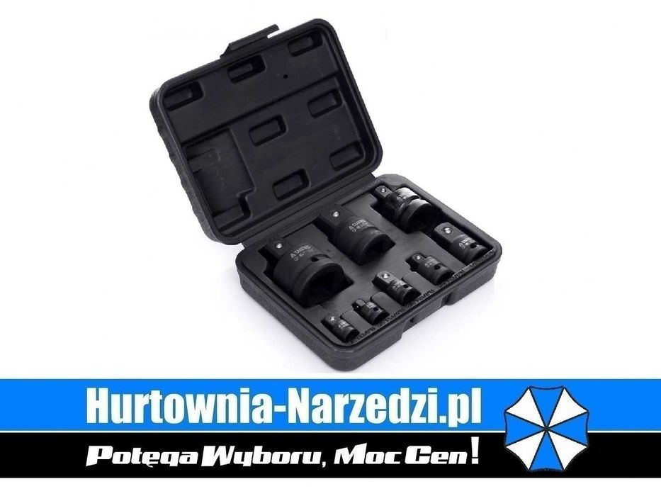 Redukcje udarowe 1/2" 1/4" 3/8" 3/4" 8 elementów adaptery redukcyjne