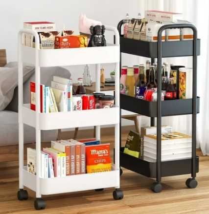 тележка-органайзер на колесиках, мобильная стойка для хранения вещей
