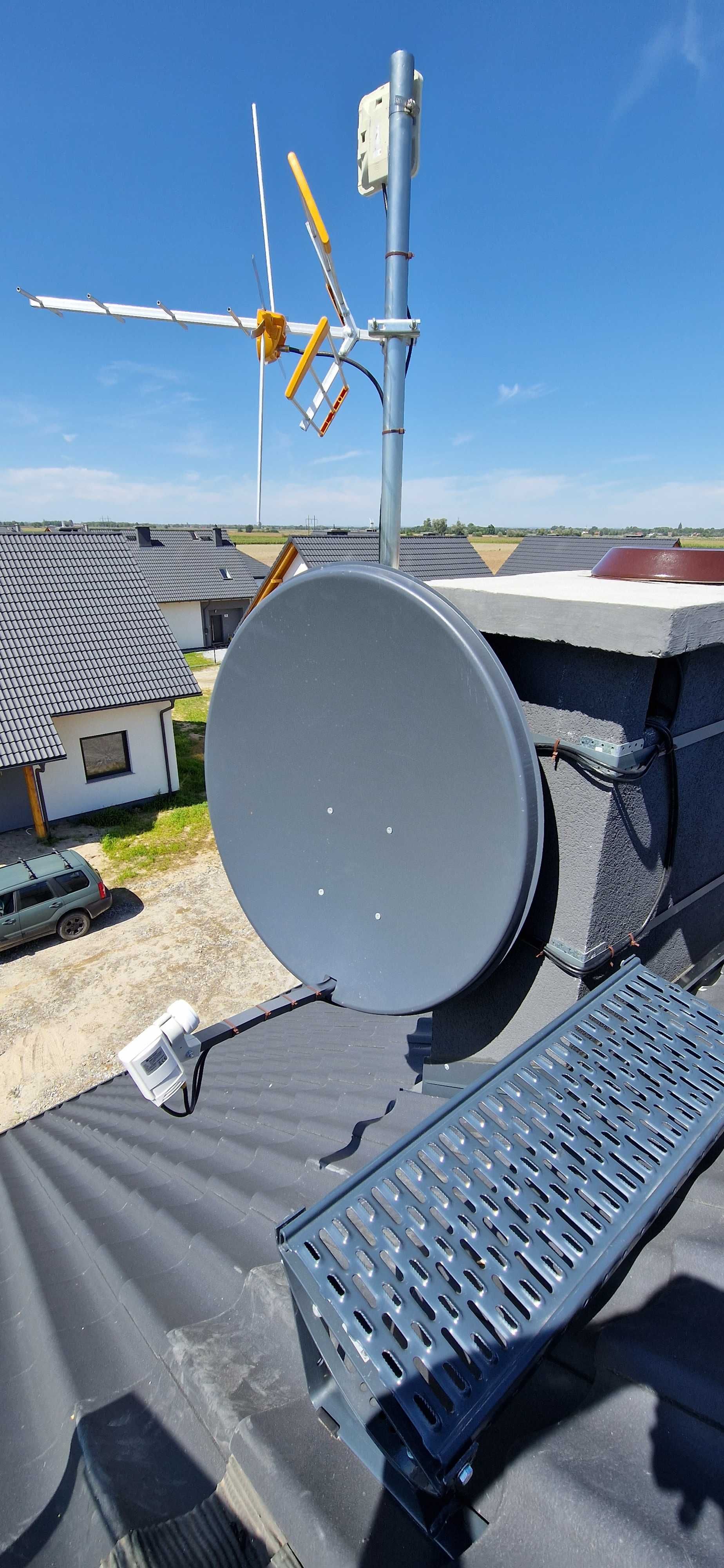 Montaż naprawa, serwis anten ustawienie sygnału anteny Sat2 DVB-T2