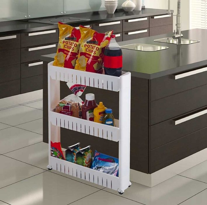 Łazienkowe Półki Plastikowe na Kolkach Stabilna Biała Polska Jakość