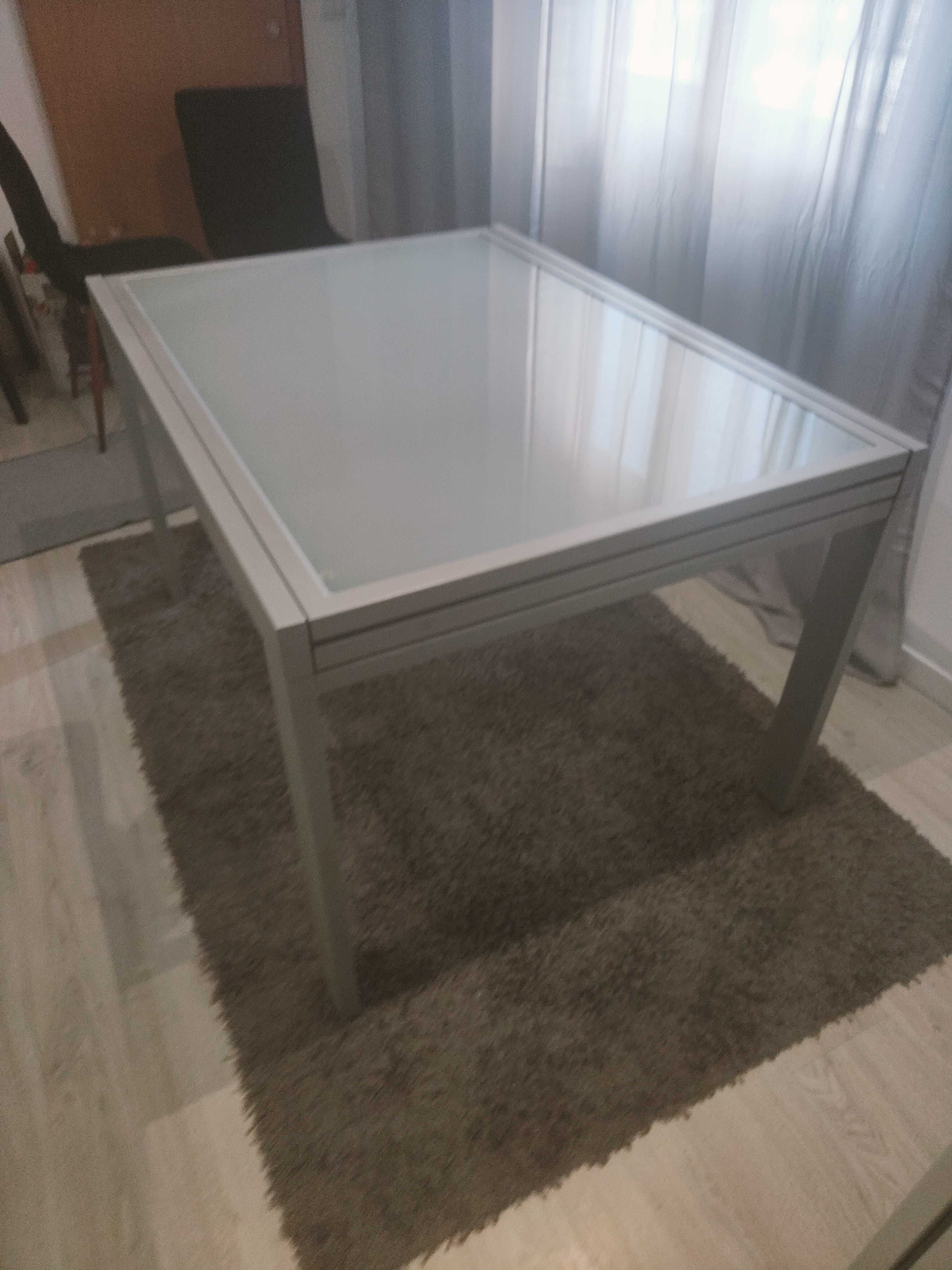 Mesa vidro extensível