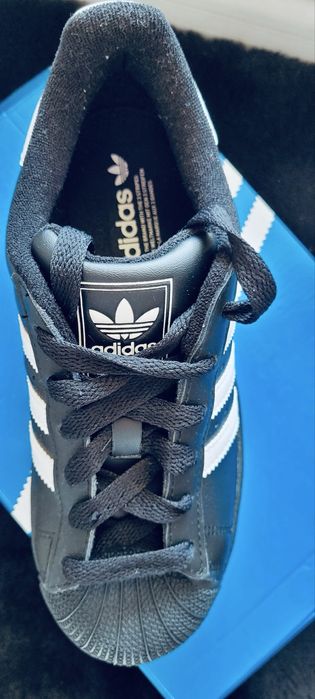 Adidas superstar sneakersy czarne oryginalne półbuty trampki