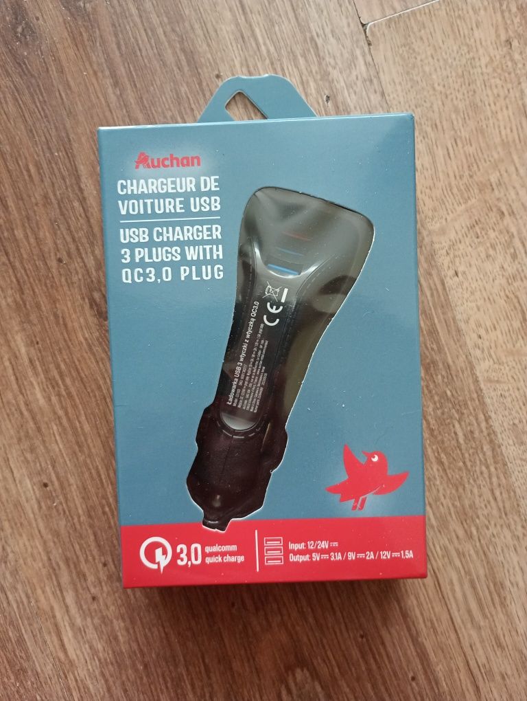USB ladowarka samochodowa