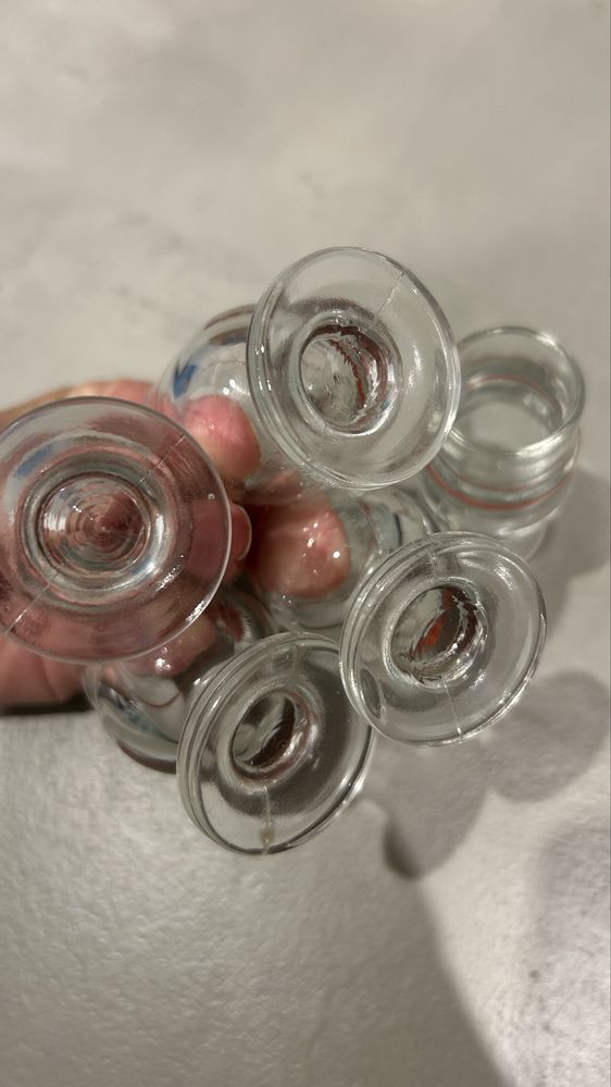 5 copos vintage em otimo estado