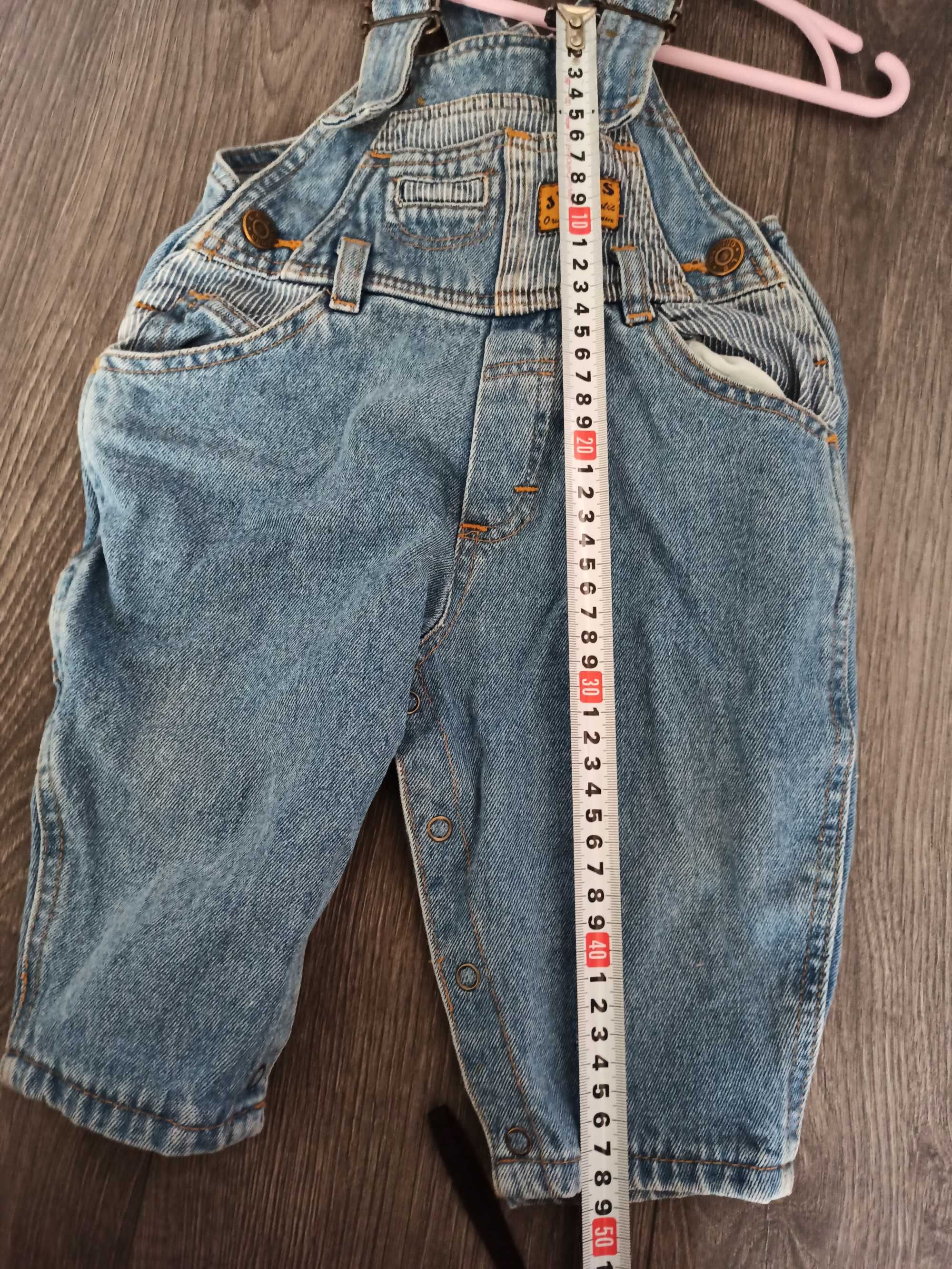 Джинсовые штаны комбинезон для мальчика или девочки 68+