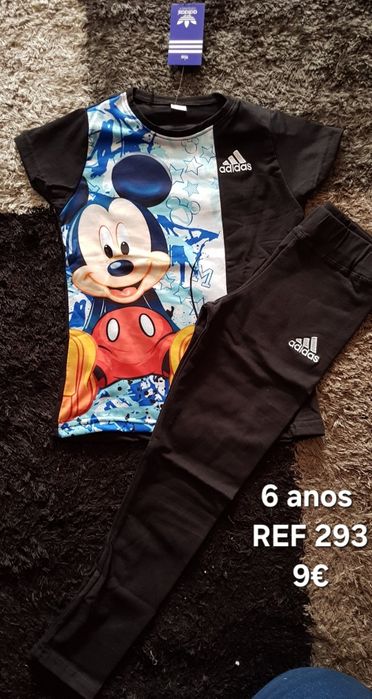 Conjunto de leggings e t-shirt tamanho 6 anos novo