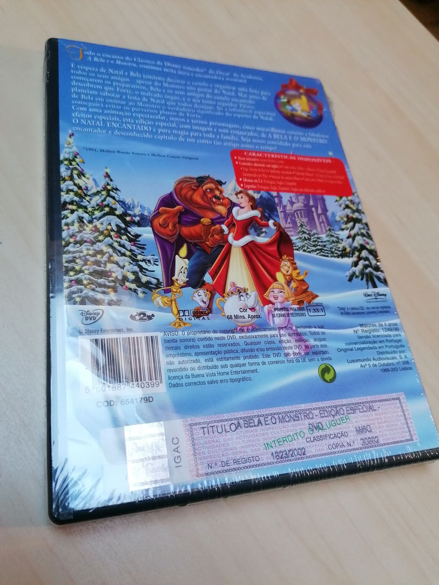 DVD A Bela e o Monstro Natal Encantado Disney Novo e Embalado