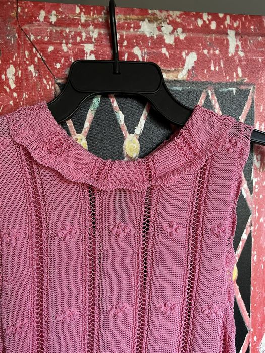 Różowa bawełniana damska kamizelka bez rękawów vest Zara [S]